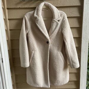 Uniqlo Women's Cream Sherpa Coat